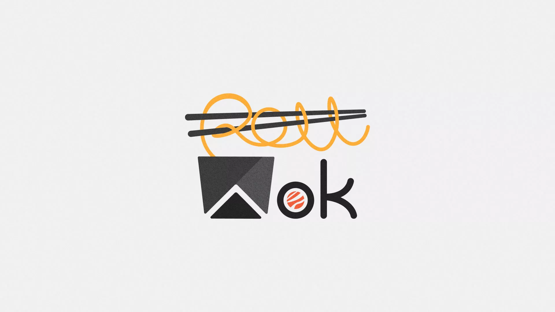 Разработка логотипа суши-бара «Roll Wok Club» в Меленках